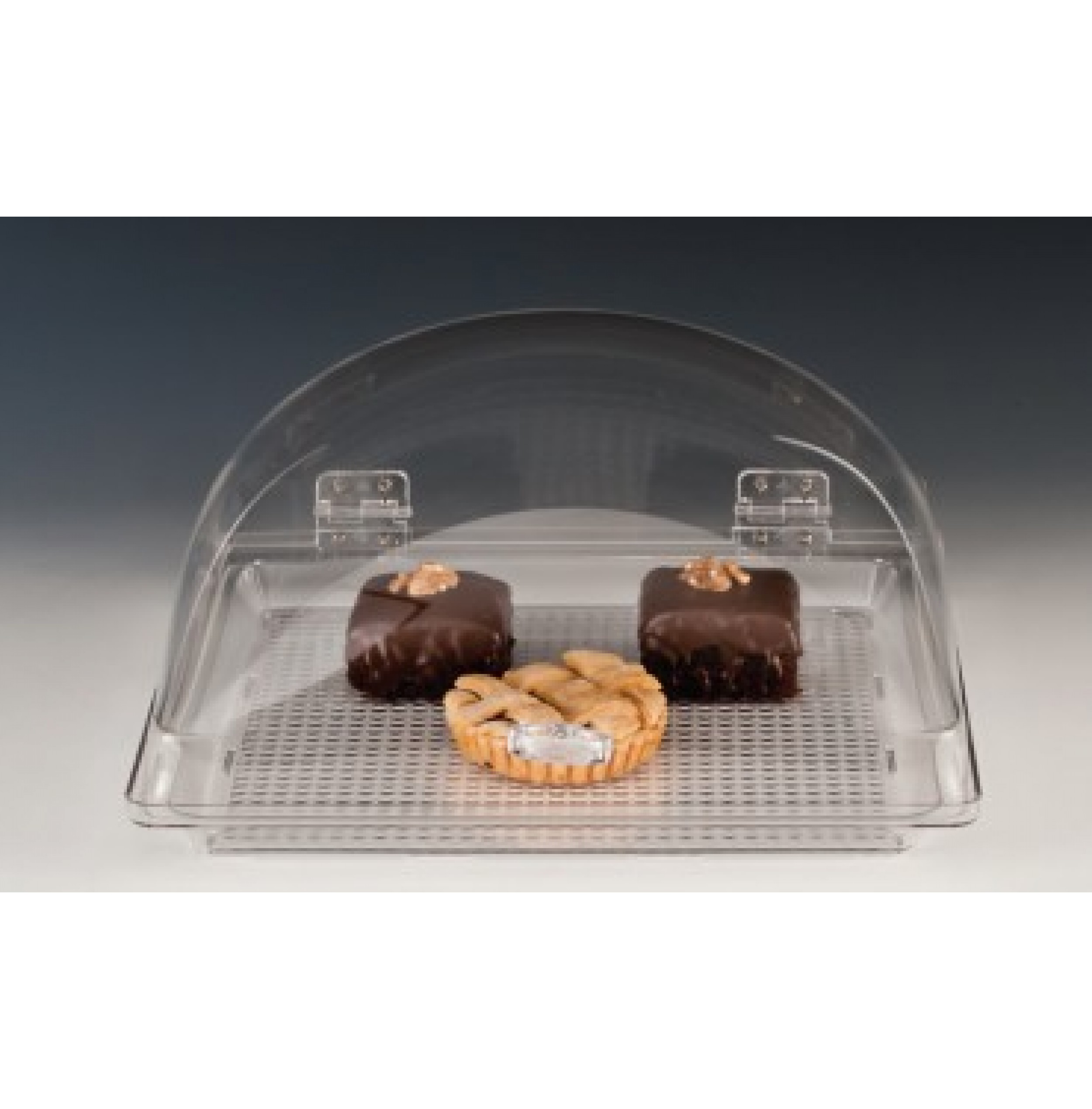 POLYCARBONAT TEPSİLİ MUHAFAZA KABI / KARE 35 X 35 Cm